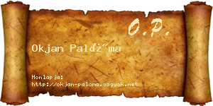 Okjan Palóma névjegykártya