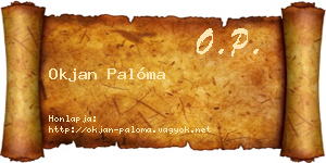 Okjan Palóma névjegykártya